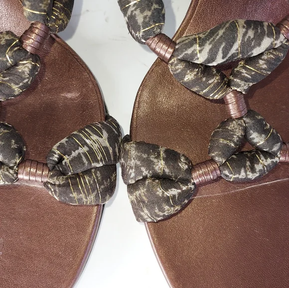 ColeHaan Embellished Wedge Sandals Size 10 - Picture 8 of 16